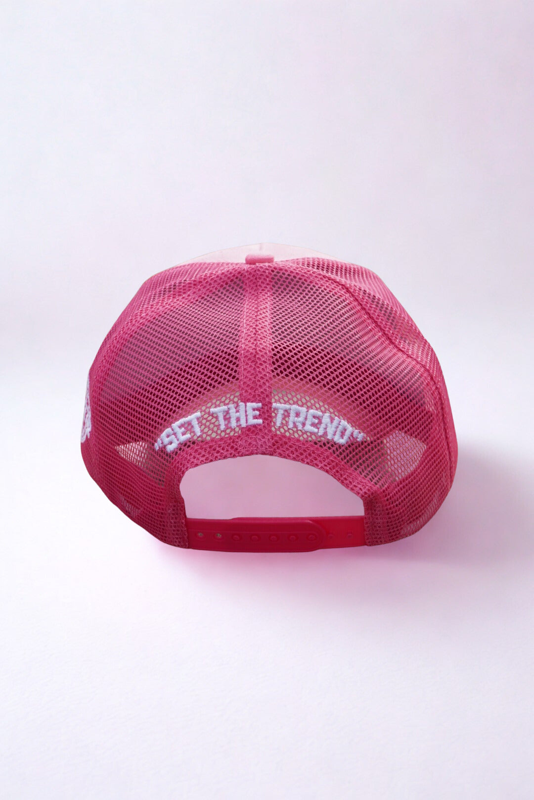Pink "Trendsettaz" Suede Trucker Hat